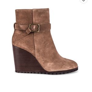 Splendid Pascal Brown leather Suede Wedge Boots, 8